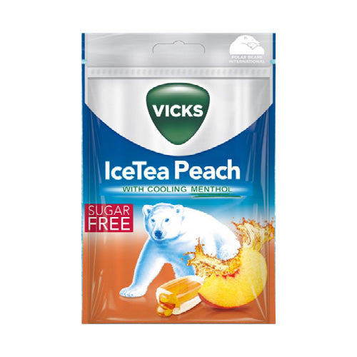 Vicks Ice Tea Peach Sugar Free 72 g — 20 x 72g