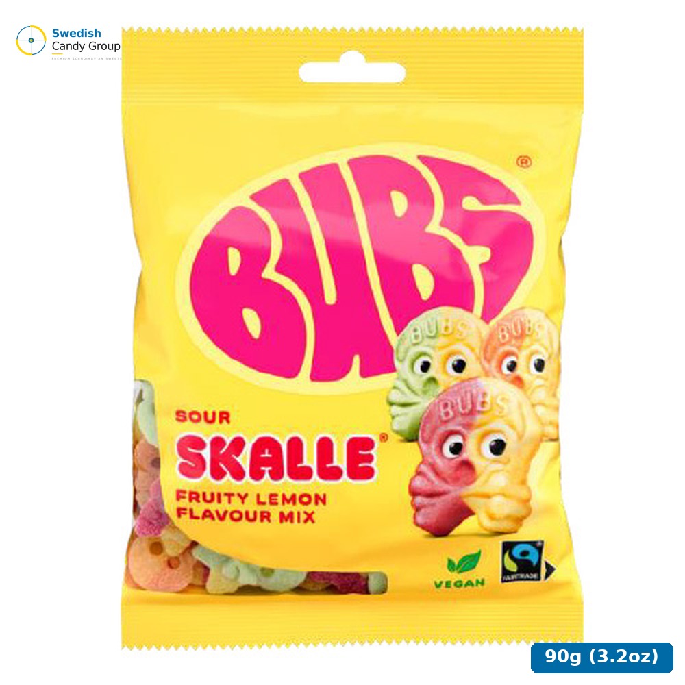 Bubs Fruity Lemon Mix Skalle 90G — 16 bags