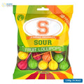 Candy People S-Märke Sour Fruit Lollies 10-P 130G — 12 bags