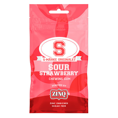 Candy People Zinq S-Märke Sour Strawberry 31,5g — 16 x 31.5g