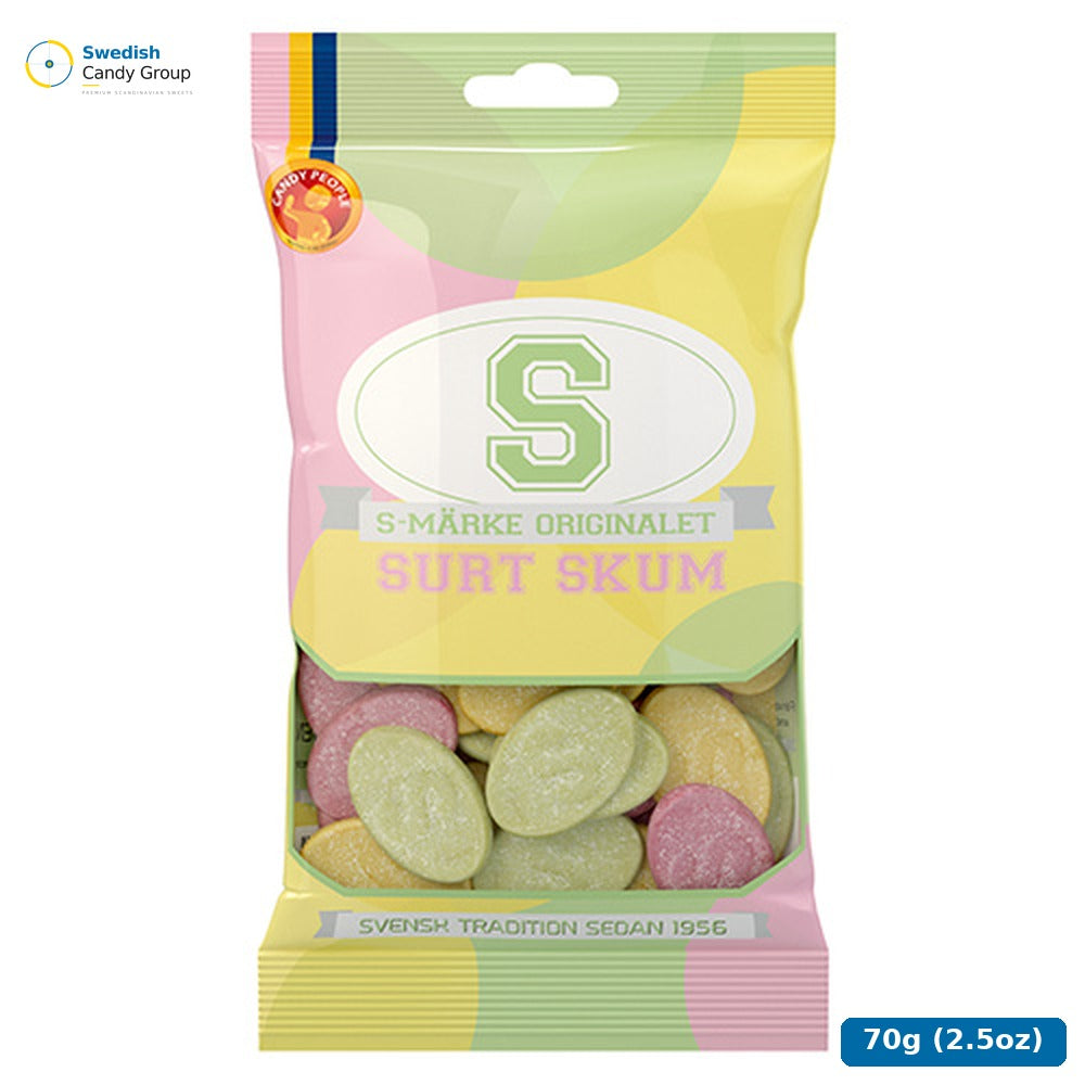 Candy People S-Märke Surt Skum 70G — 14 bags