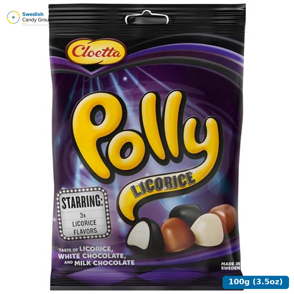 Cloetta Polly Licorice 20 X 100 G — 20 bags
