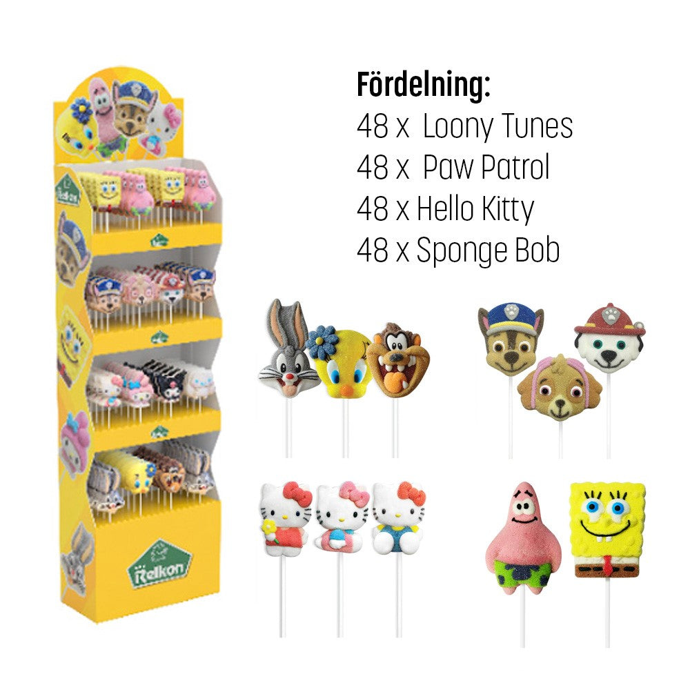 Jellioo Expo Mixed Licens Marshmallow Lollipop 45g — 24 x 45g