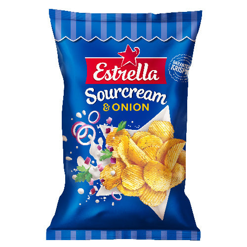 Estrella Sour Cream Onion Chips 175 g 21 pcs