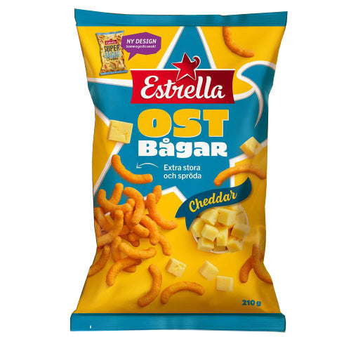 Estrella Cheese Puffs Extra Large Cheddar 15 x 210 g