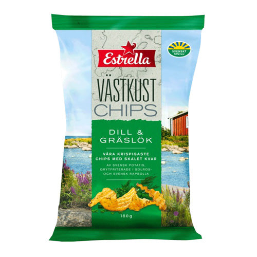 Estrella West Coast Chips Dill & Chives 10 x 180 g