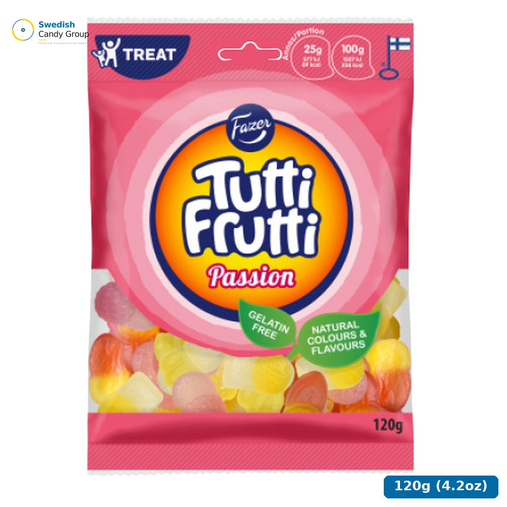 Fazer Tutti Frutti Passion 120G - 24 St — 24 bags