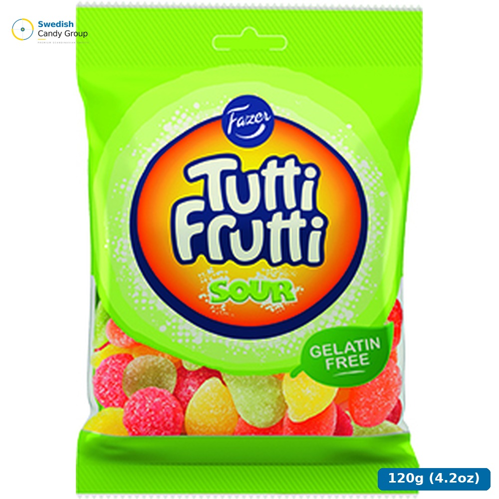 Fazer Tutti Frutti Sour 120 G — 24 bags