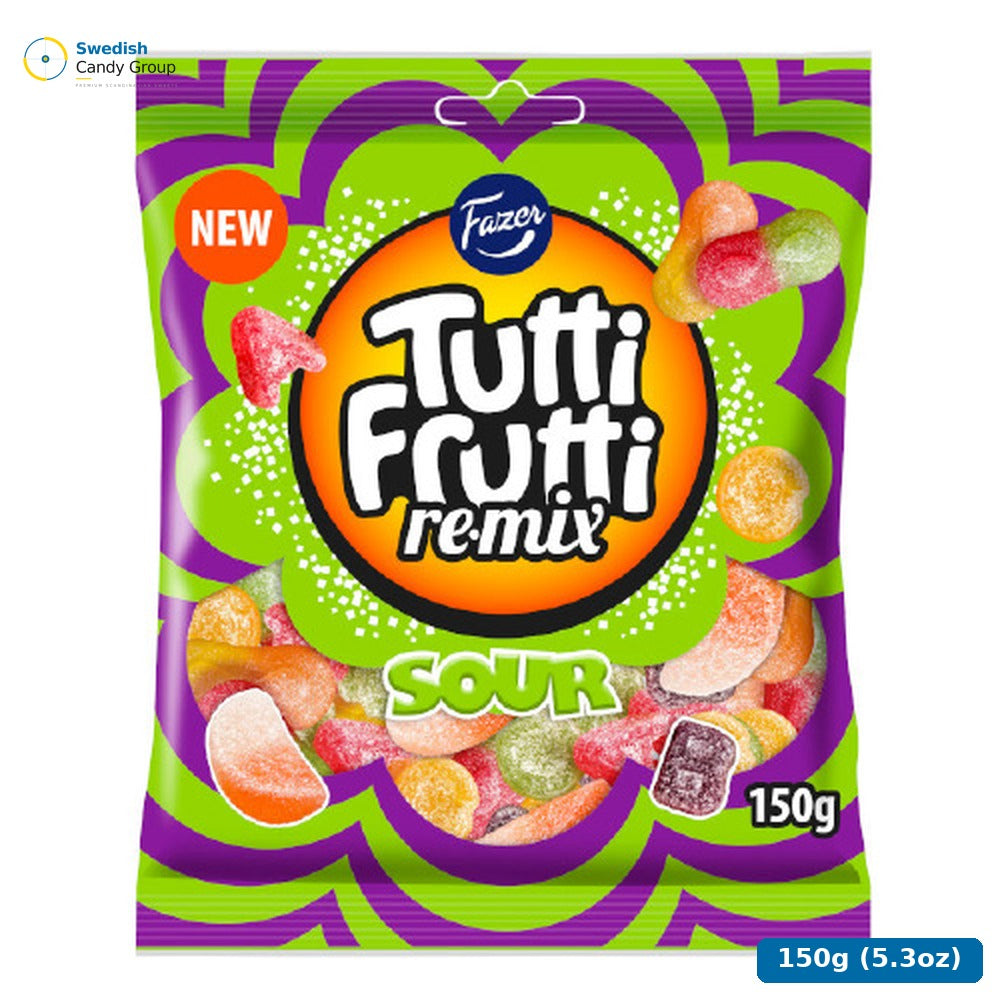 Fazer Tutti Frutti Remix Sour 150G — 24 bags