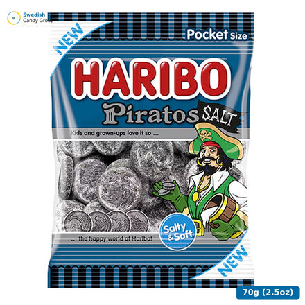 Haribo Piratos Salt 70 G – 28 påsar