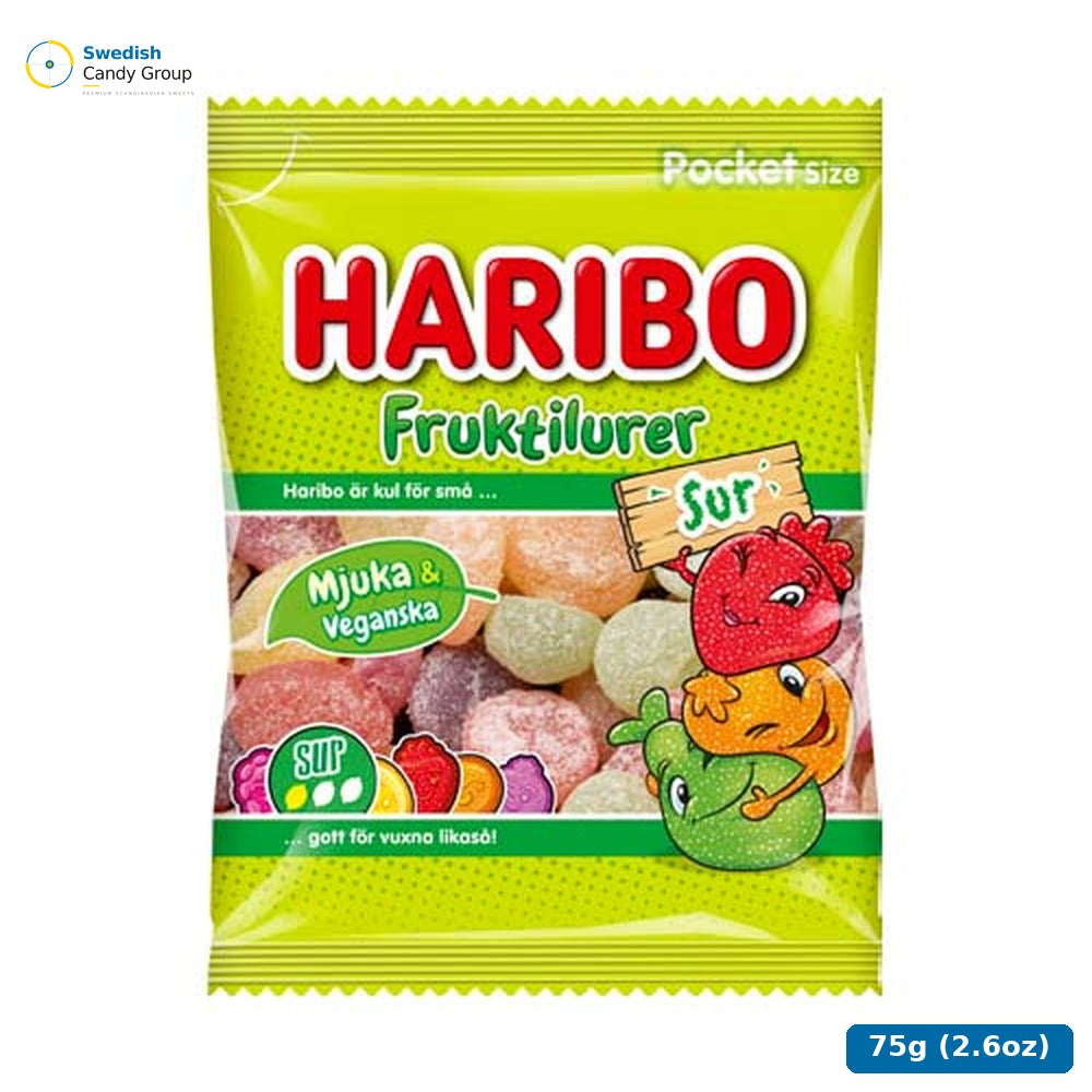 Haribo Fruktilurer Sur 75 G Påse — 24 bags
