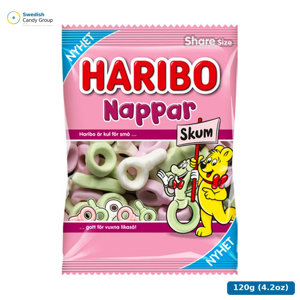 Haribo Nappar Skum 120 G Påse — 12 bags