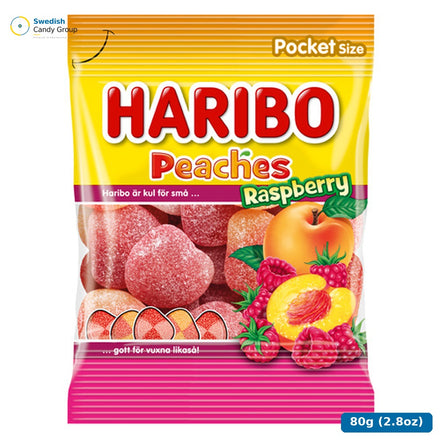Haribo Persika Hallon 24X80G — 24 påsar