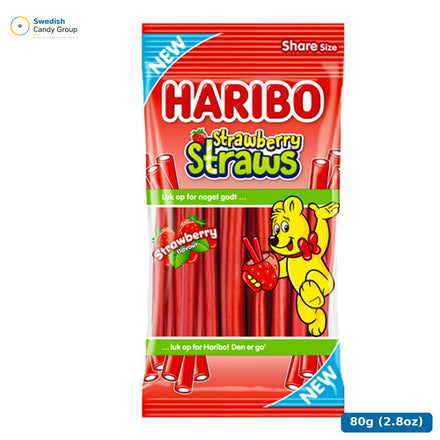 Haribo Jordgubbssnören 80G — 21 påsar