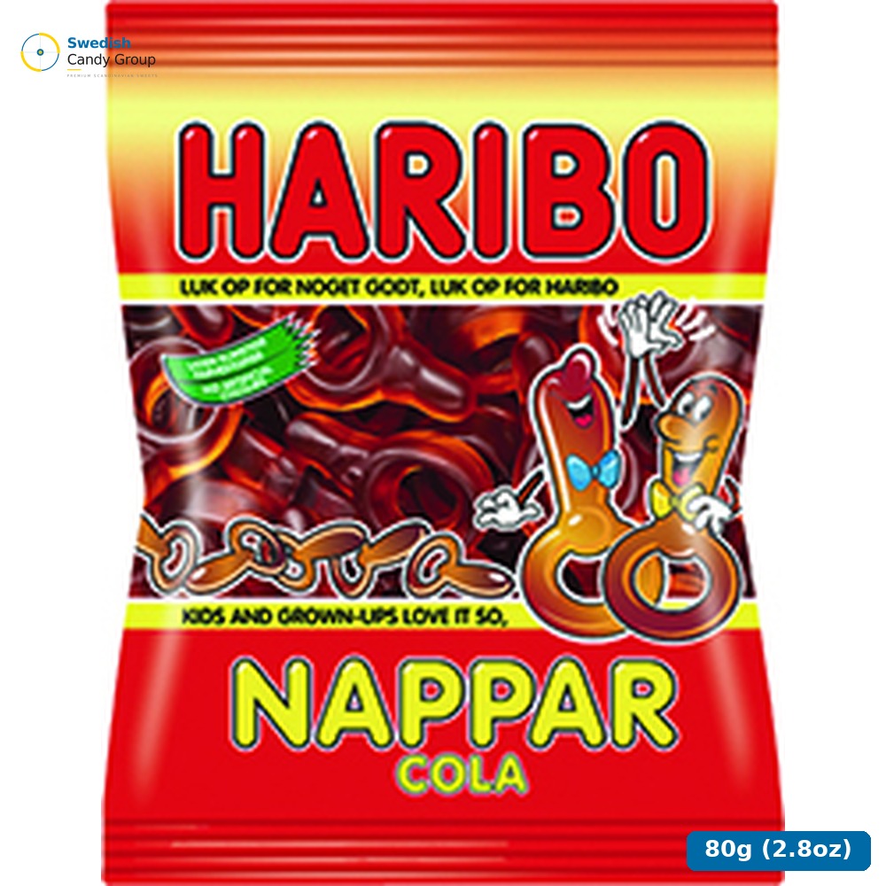 Haribo Nappar Cola 80 G - 24 St — 24 bags