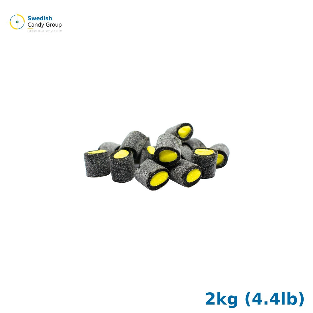 Jellioo Citronfylld Salmiaklakrits 2kg (4.4lb)