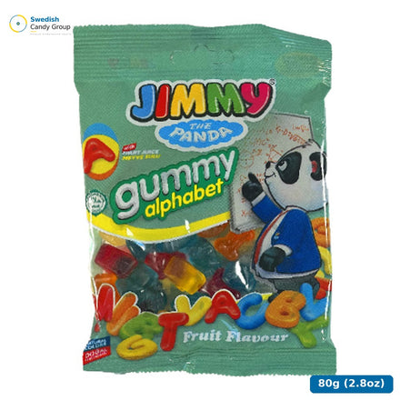 Jellioo Jimmy Alfabet 80G — 12 påsar