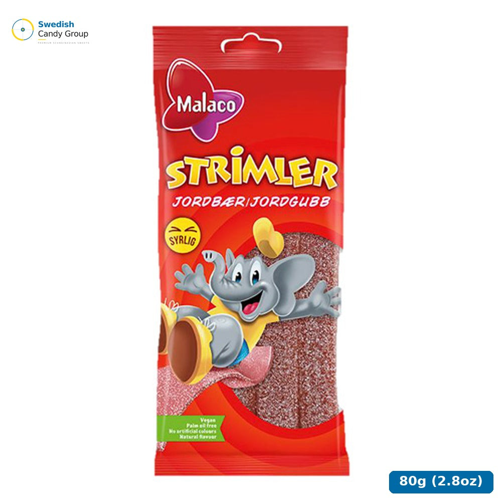 Cloetta Strimler Strawberry 30X80G — 30 bags