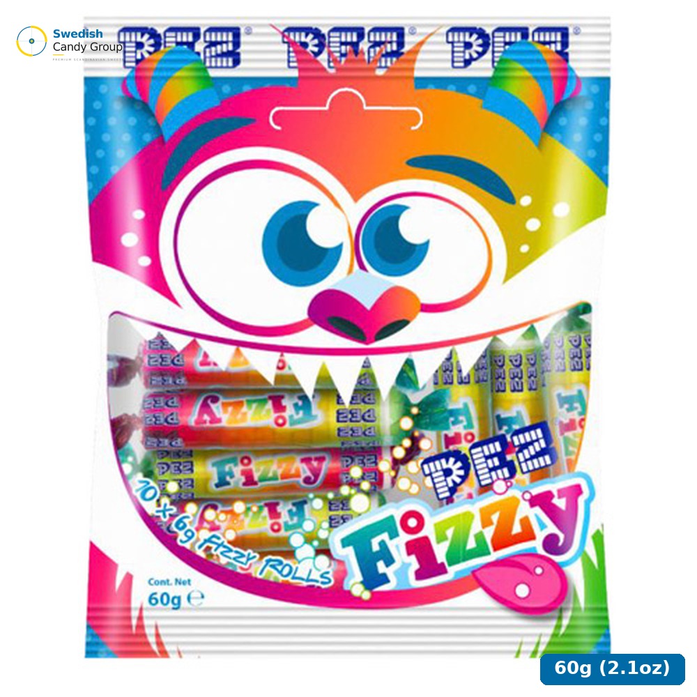 Cloetta Pez Fizzy Rolls Bag 12X60G — 12 bags