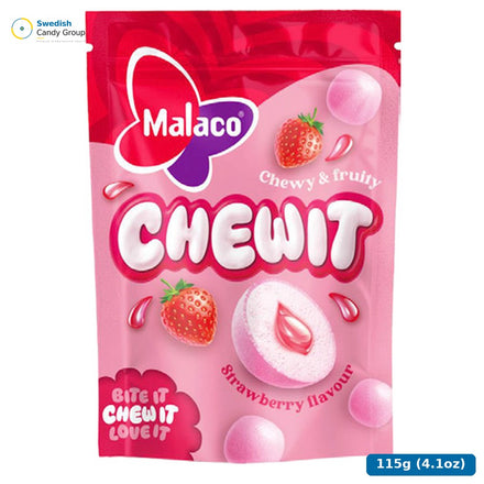 Malaco Chewit Jordgubb 9X115G — 9 påsar