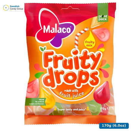 Malaco Fruity Drops Fruktblandning 27X170G — 27 påsar