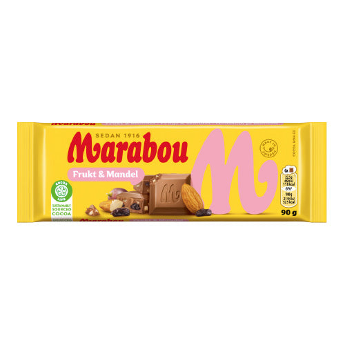 Marabou Fruit & Almond 90g — 24 x 90g