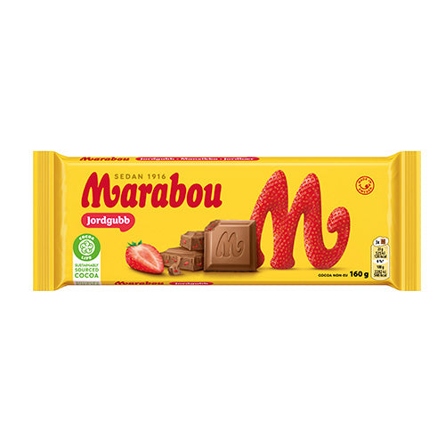 Marabou Strawberry 160g — 16 x 160g