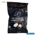 Narr Vit Choklad Lakritsstubbe 120G — 12 bags