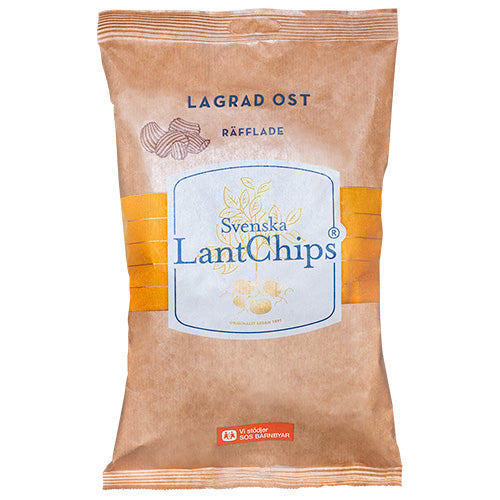 Svenska Lantchips LantChips Lagrad Ost Ridged 10 x 200g