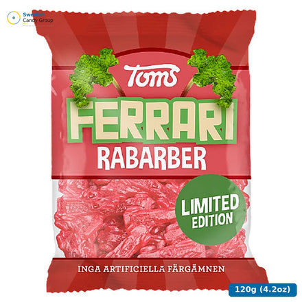 Toms A/S Ferrari Rabarber 120 G Påse — 30 påsar