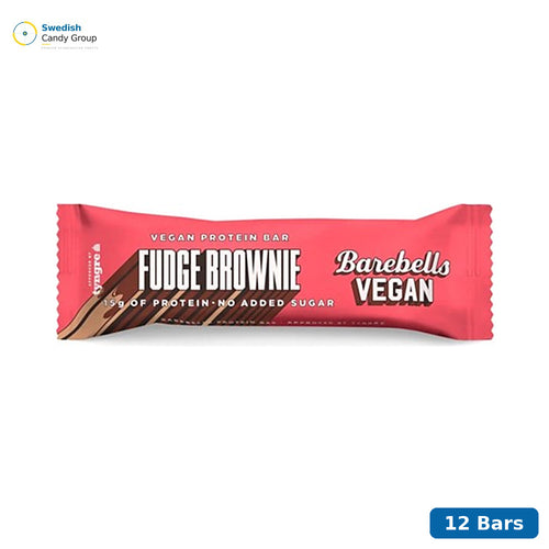Barebells Vegan Protein Bar Fudge Brownie 55g - 12 Pack - Barebells